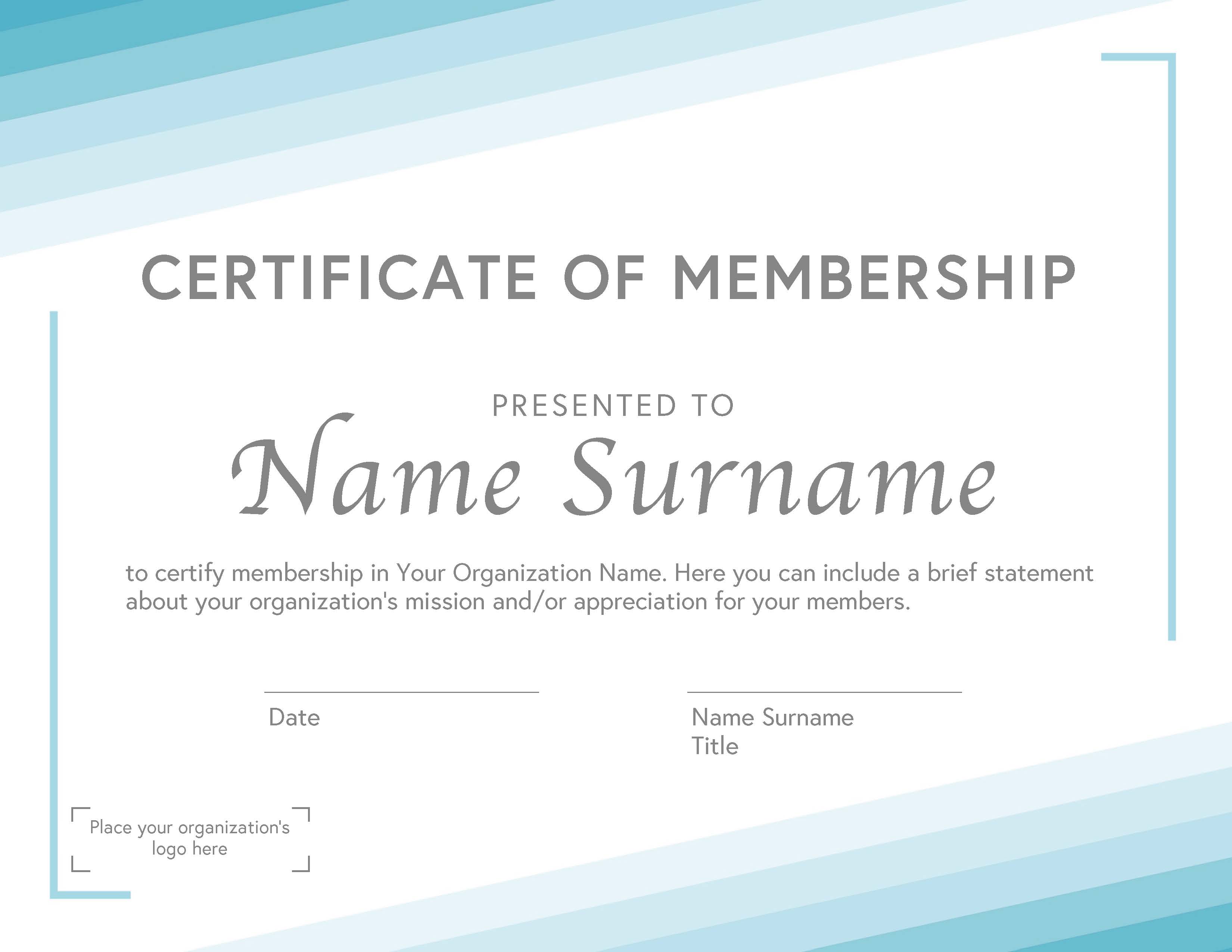 General Membership Certificate B