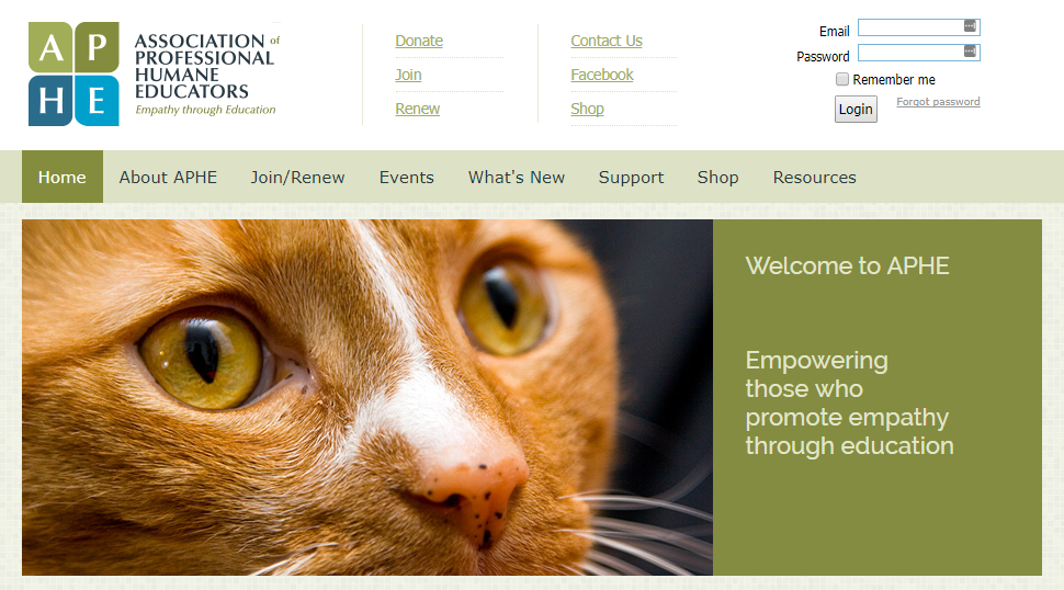 APHE Membership Website Example