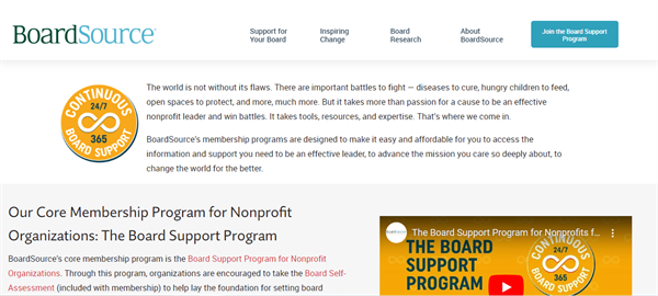 image of BoardSource's membership page