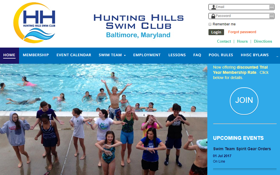 Hunting Hills Swimming Club Software