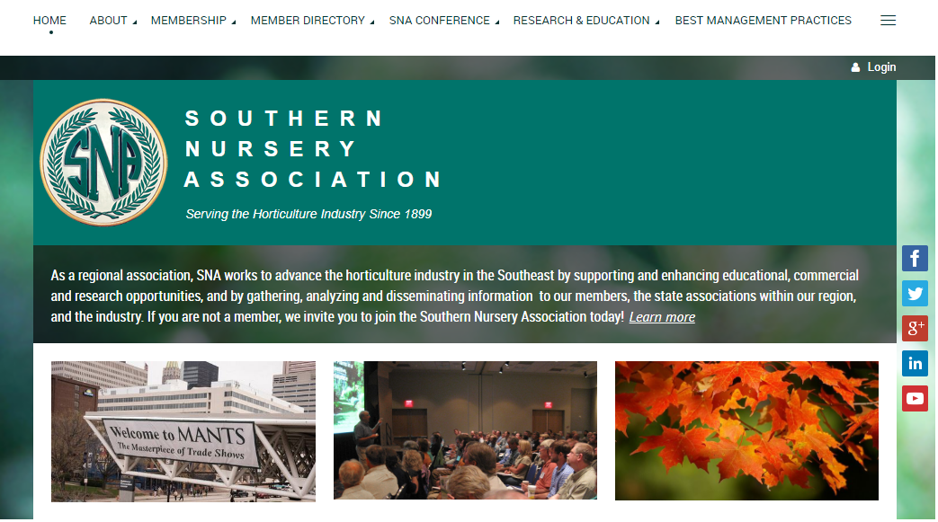 SNA Membership Website Example