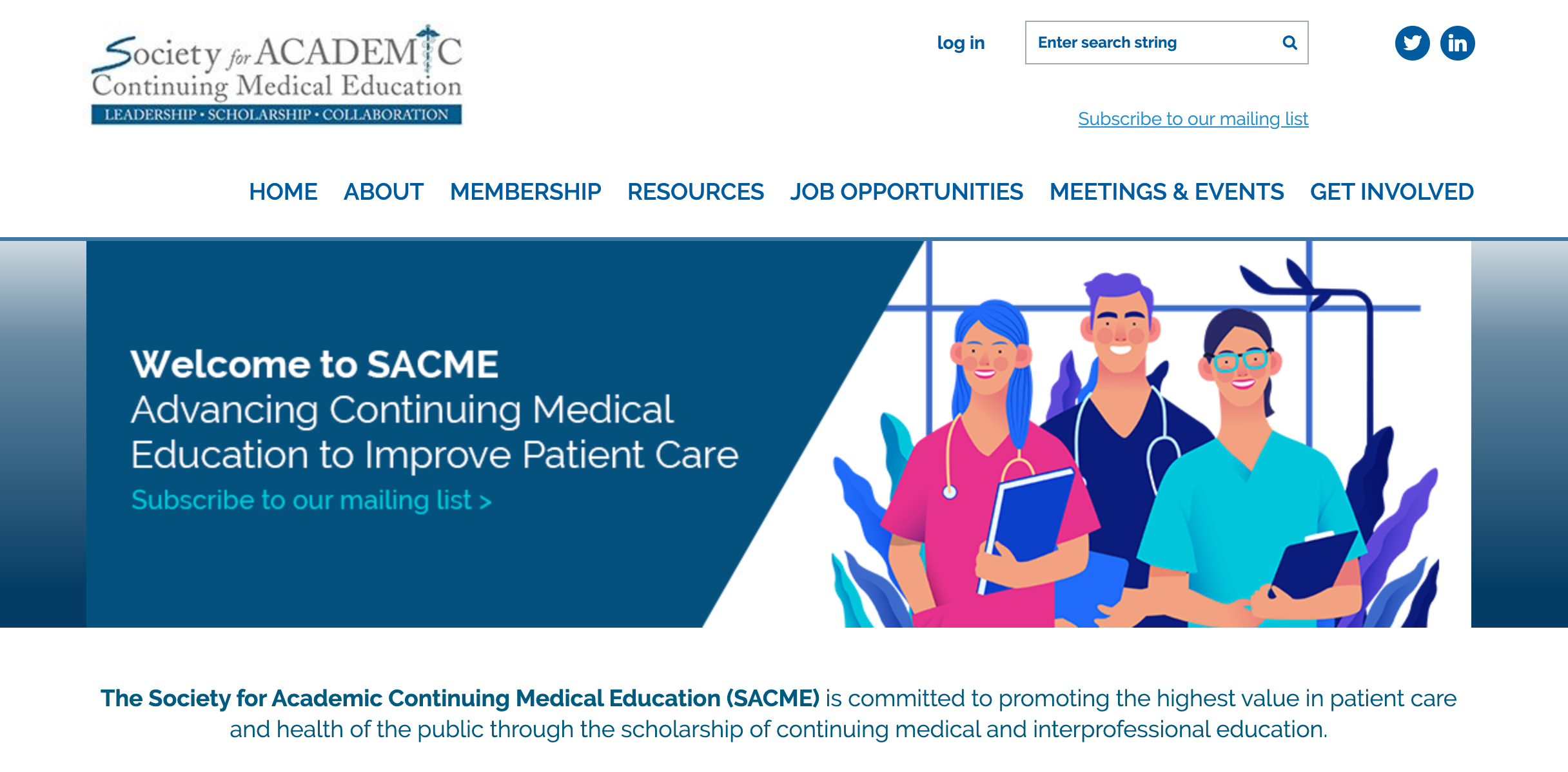 Society for Academic Continuing Medical Education website